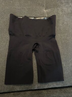 SKIMS-High-Waist Black Sculpting Shape-wear Shorts